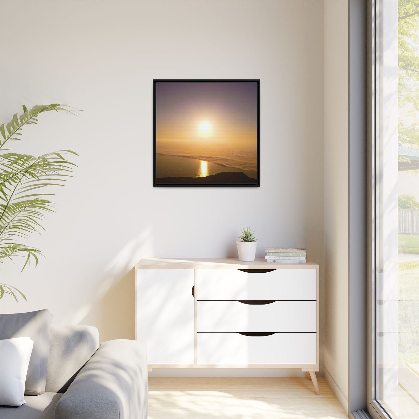 Sunset on Mount Brandon Matte Canvas, Framed (Multi-color)