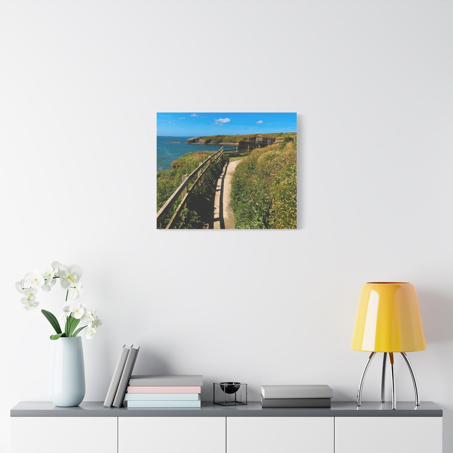 Sunny Walk In Ballybunion Matte Canvas, Stretched, 1.25"
