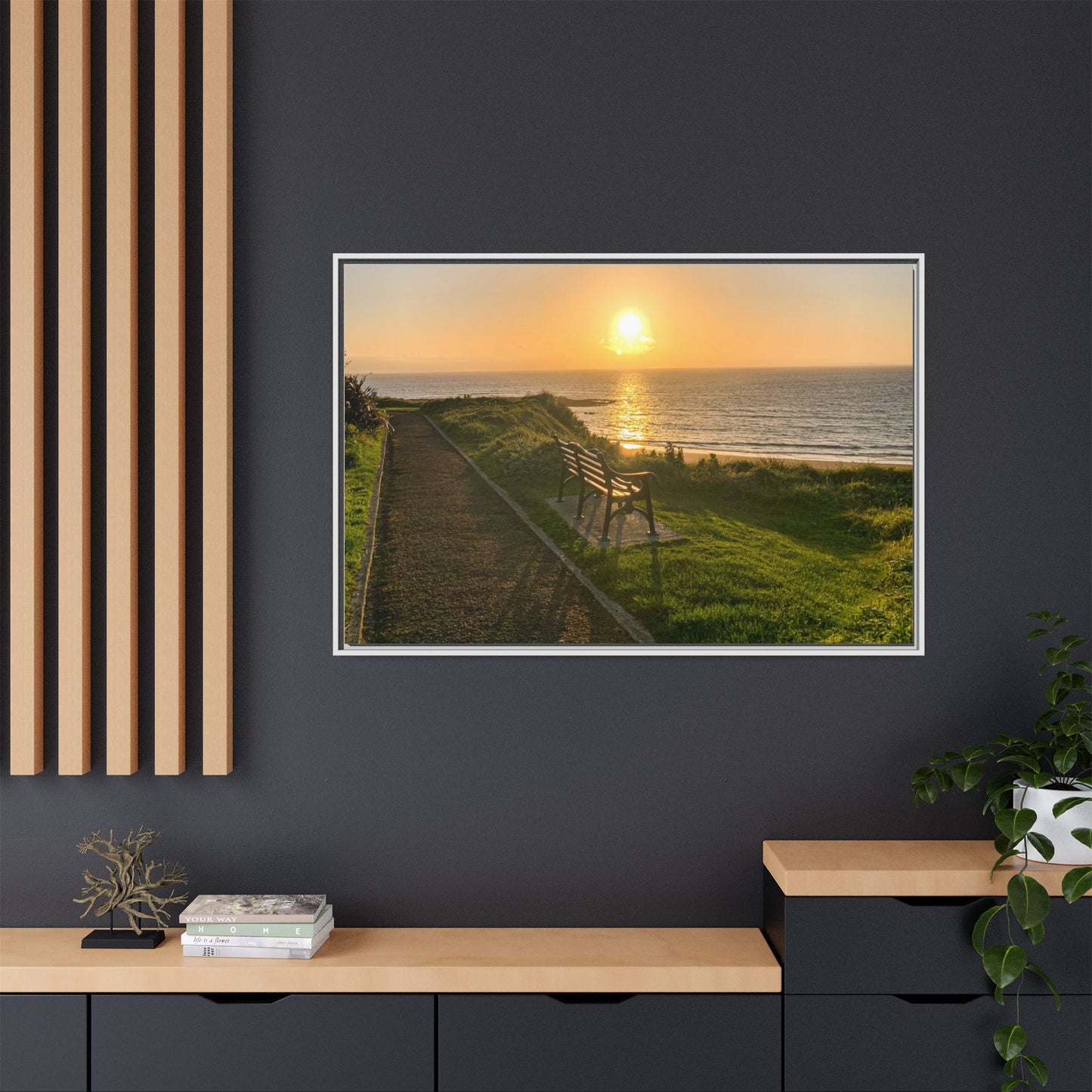 Sunset in Ballybunion 2 Matte Canvas, Framed (Multi-color)