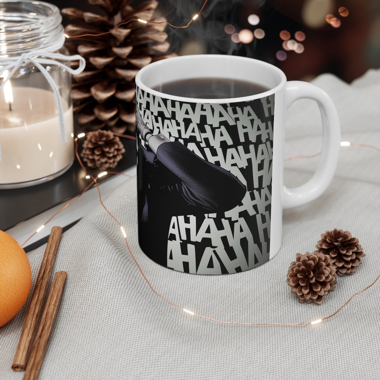 Joker-Inspired Ceramic Coffee Cup - 11oz & 15oz, Perfect for Comic Fans