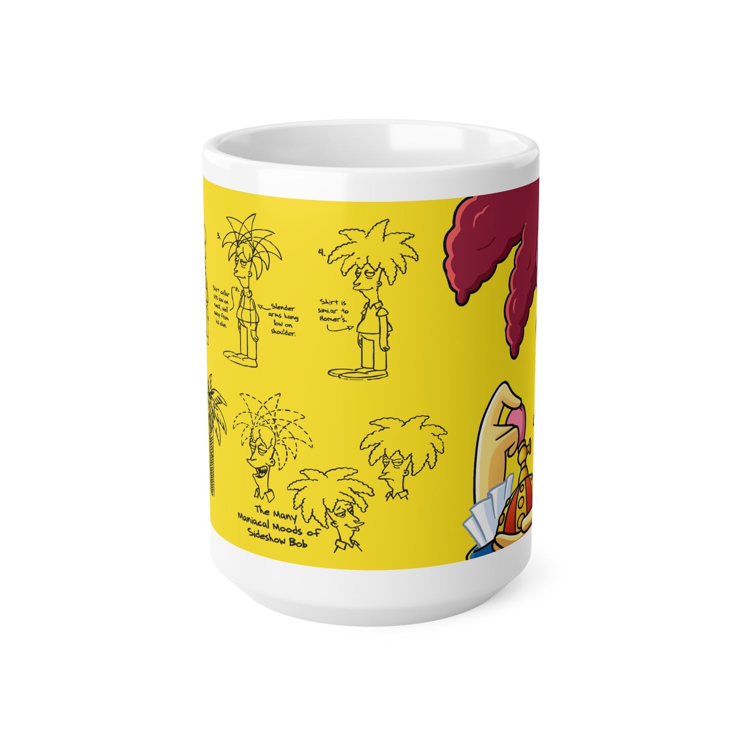 Fun Tropic Mood Ceramic Coffee Cups - Quirky 11oz & 15oz Mugs with Playful Illustrations