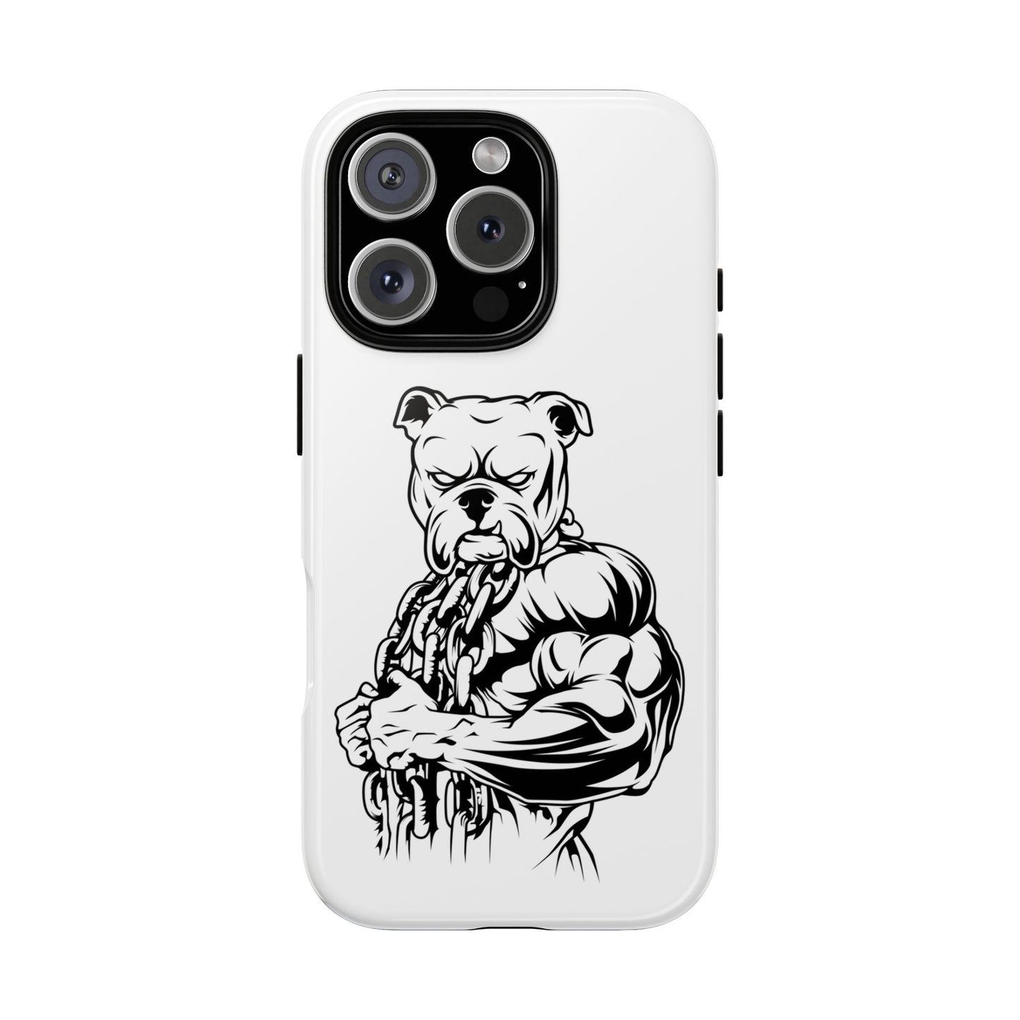 Tough Cases: Strong Bulldog Phone Case - Perfect for Dog Lovers and Fitness Enthusiasts