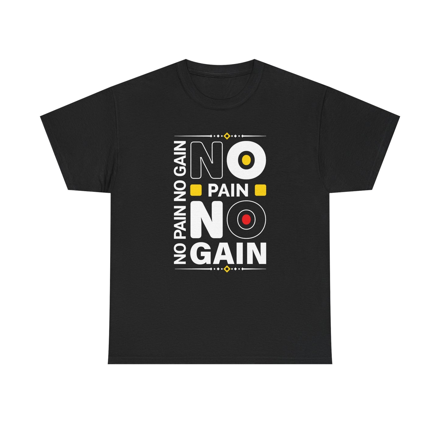 Motivational Fitness Tee - "No Pain No Gain" Unisex Heavy Cotton T-Shirt