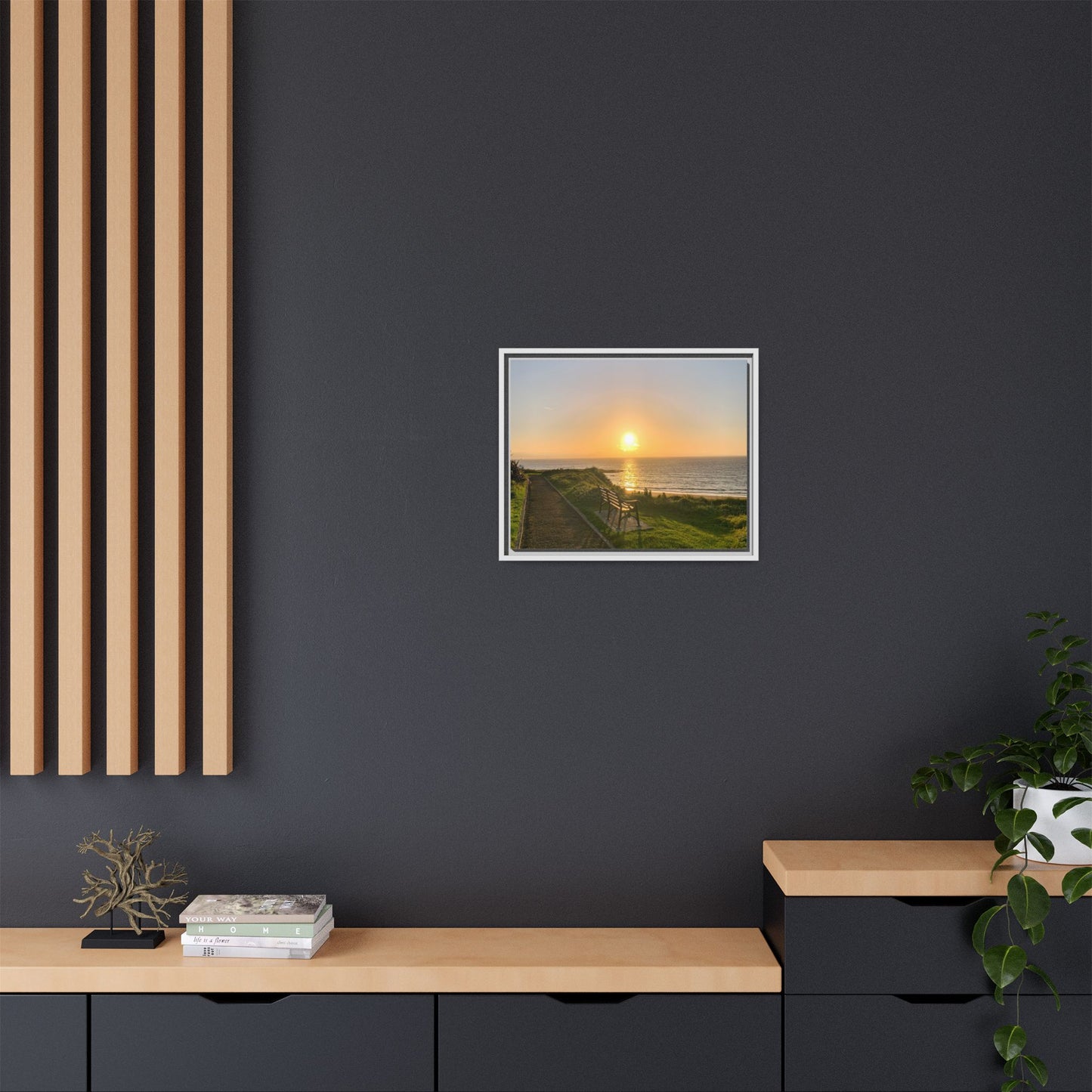 Sunset in Ballybunion 2 Matte Canvas, Framed (Multi-color)