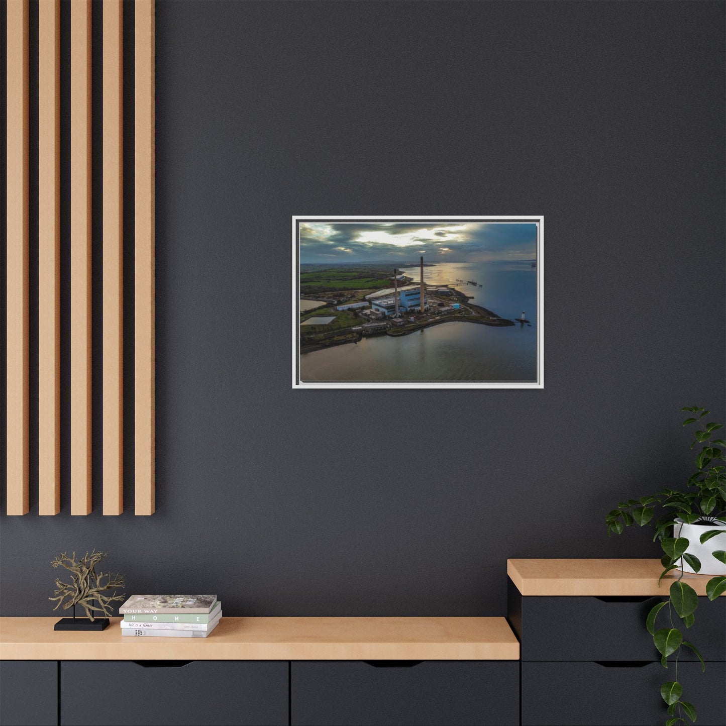 Target Power Station Matte Canvas, Framed (Multi-color)