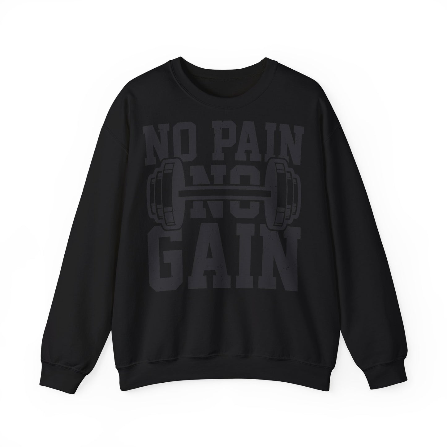 Unisex No Pain No Gain Crewneck Sweatshirt - Motivational Fitness Apparel