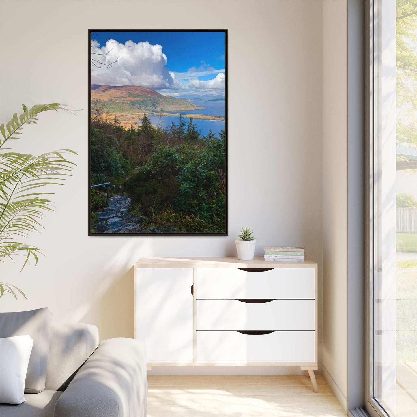 Torc Trail Stairs Matte Canvas, Framed (Multi-color)