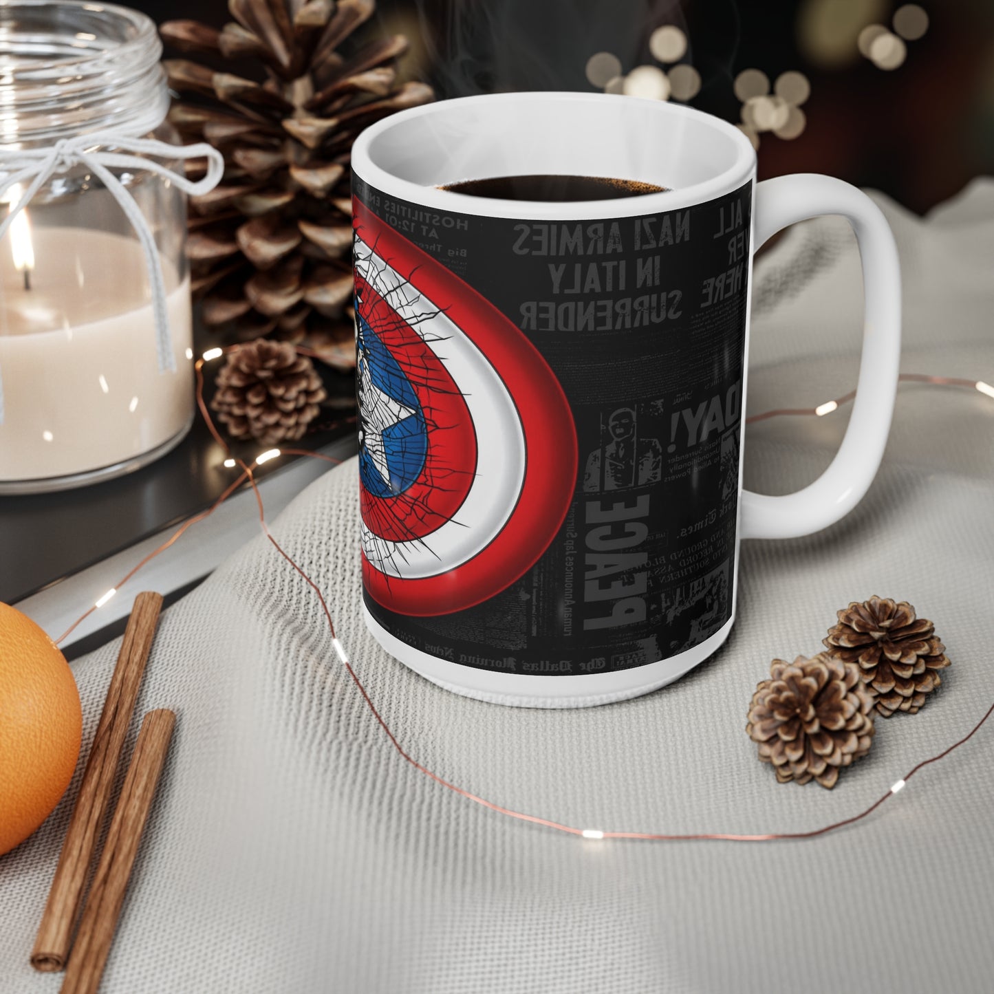 Octopus Shield Ceramic Coffee Mug - 11oz & 15oz | Unique Gift for Marine Life Lovers & Superhero Fans