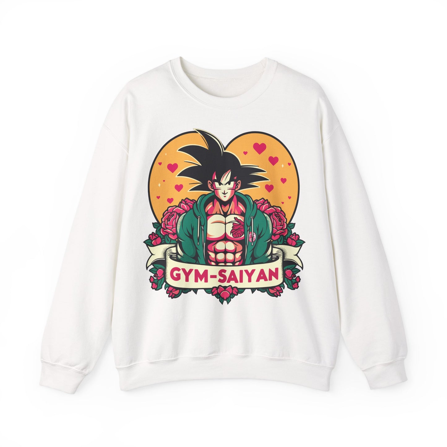 Gym-Saiyan Unisex Heavy Blend™ Crewneck Sweatshirt - Perfect for Workout Lovers