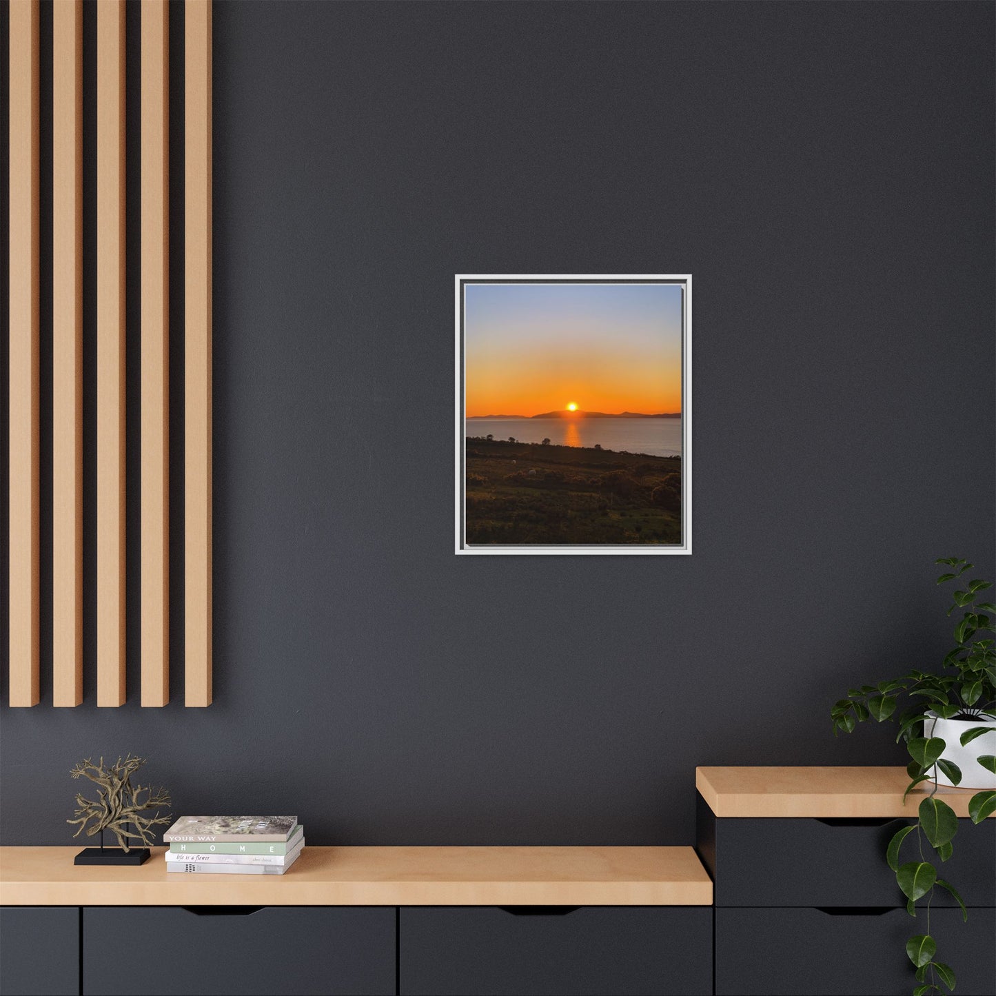 Sunset Ring Of Kerry Matte Canvas, Framed (Multi-color)