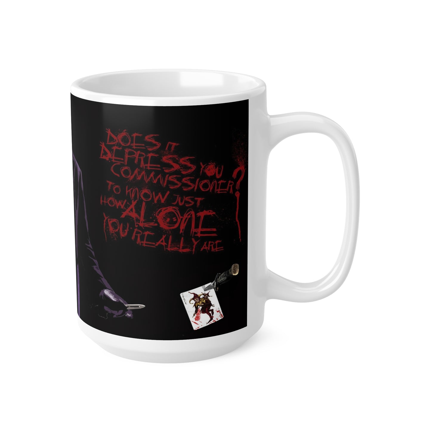 Joker-Themed Ceramic Coffee Mug - 11oz & 15oz - Perfect for Comic Fans & Gift Giving