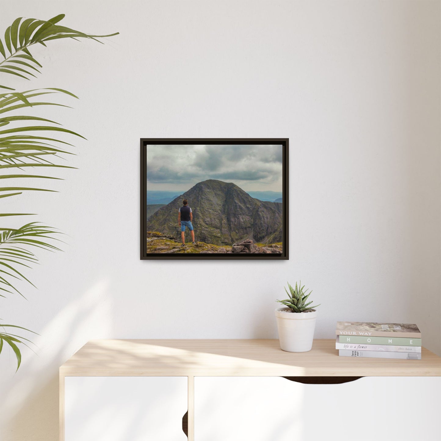 Cross On Top Matte Canvas, Framed (Multi-color)