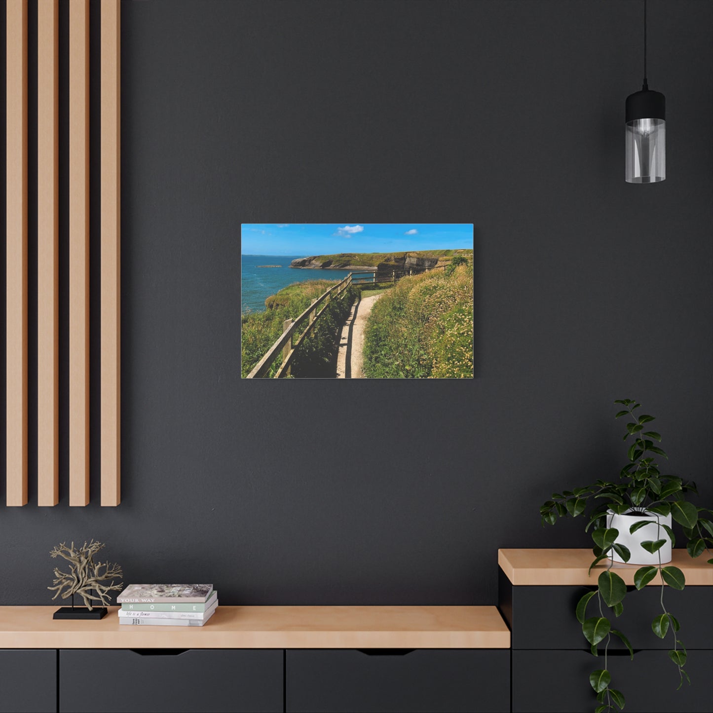 Sunny Walk In Ballybunion Matte Canvas, Stretched, 1.25"