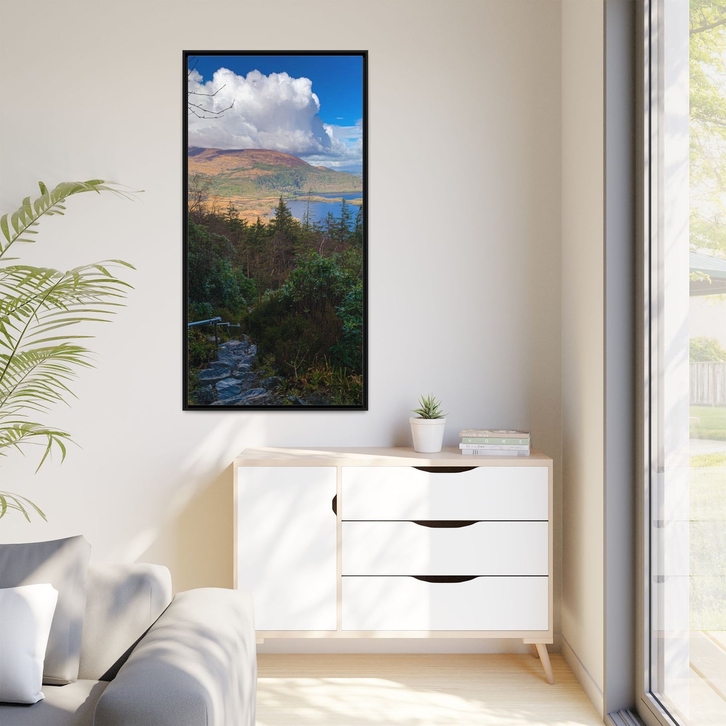 Torc Trail Stairs Matte Canvas, Framed (Multi-color)