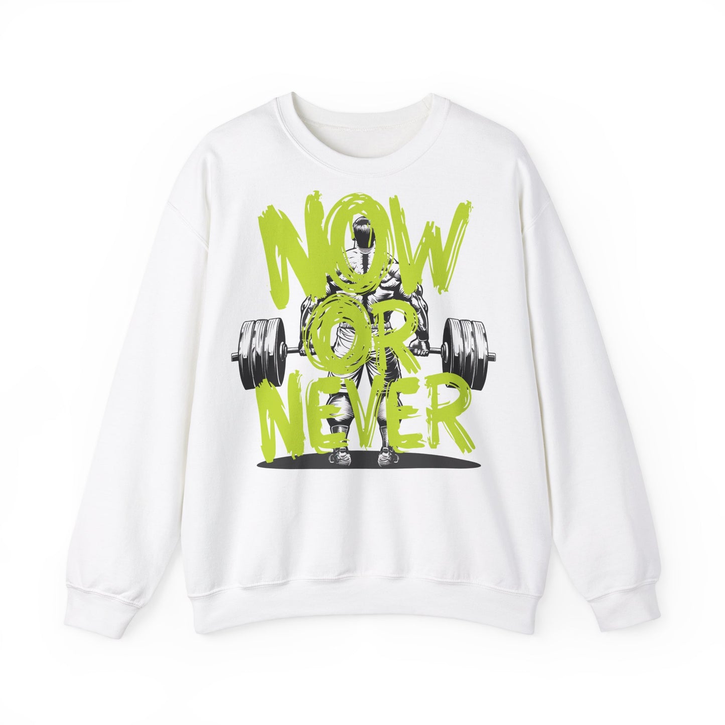 Now or Never Unisex Heavy Blend™ Crewneck Sweatshirtt - Motivational Fitness Wear