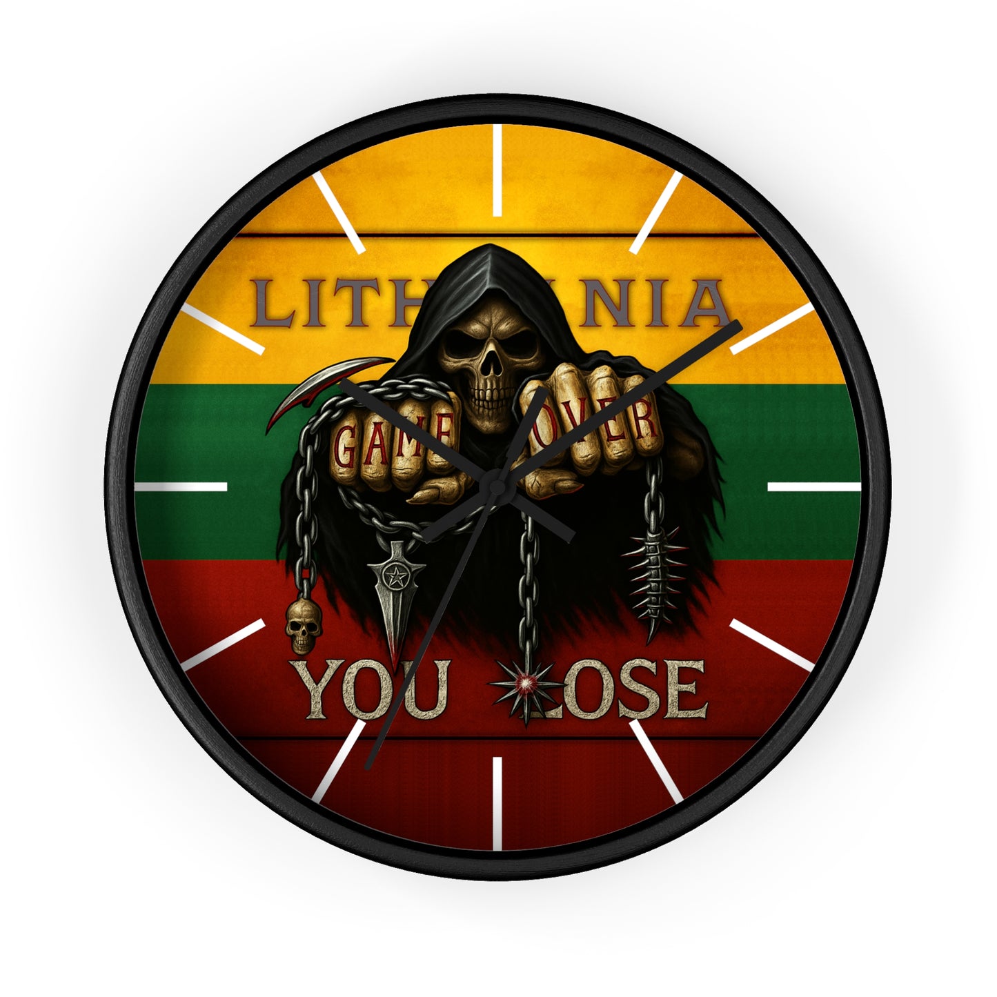 Lithuania Wall Clock Art "You lose"