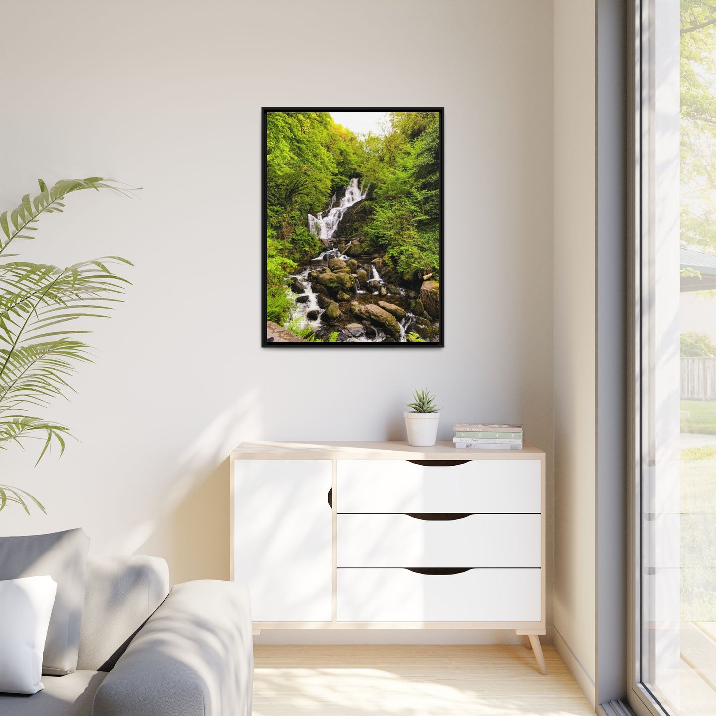 Torc Waterfall Matte Canvas, Framed (Multi-color)