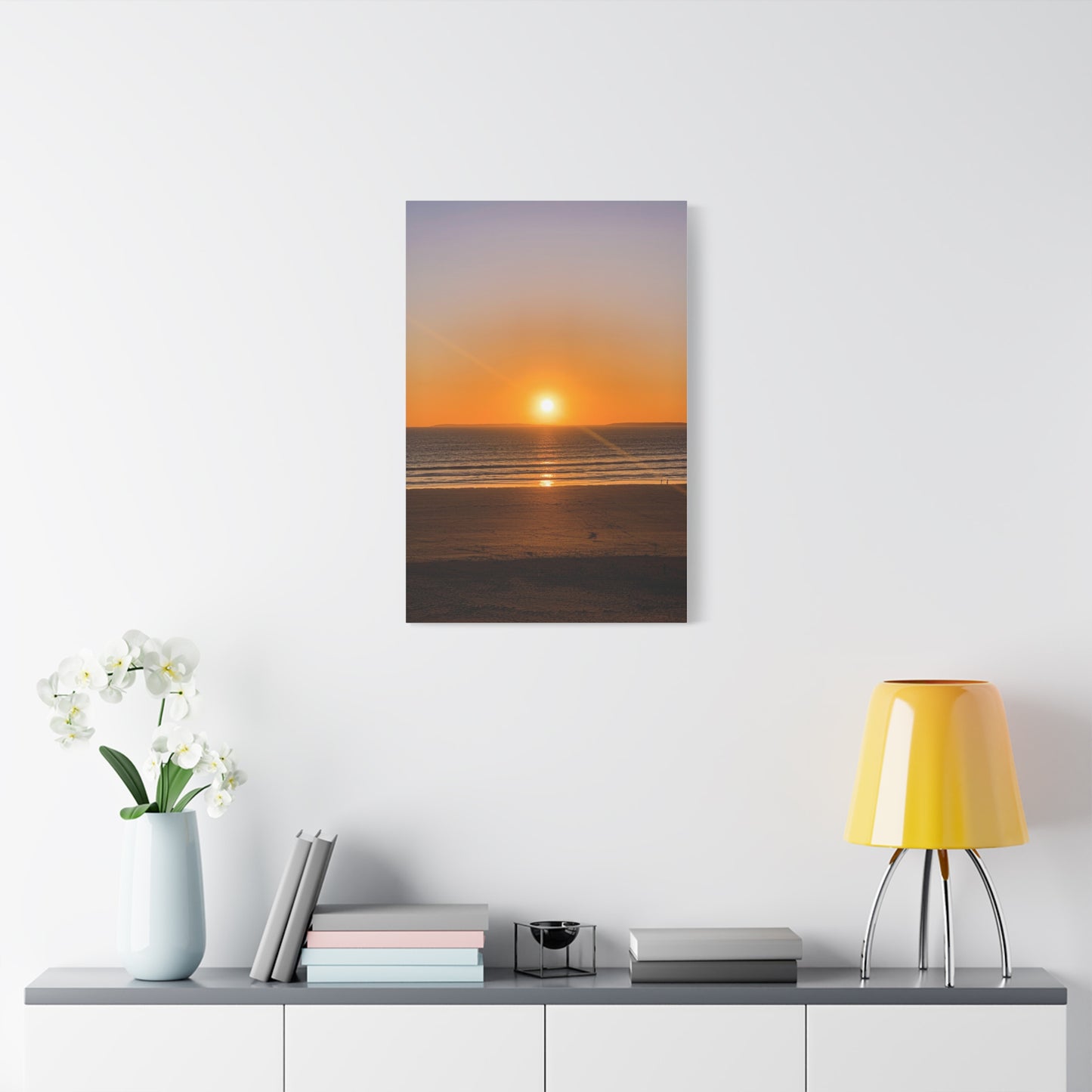 Sunset in ocean Matte Canvas, Stretched, 1.25"