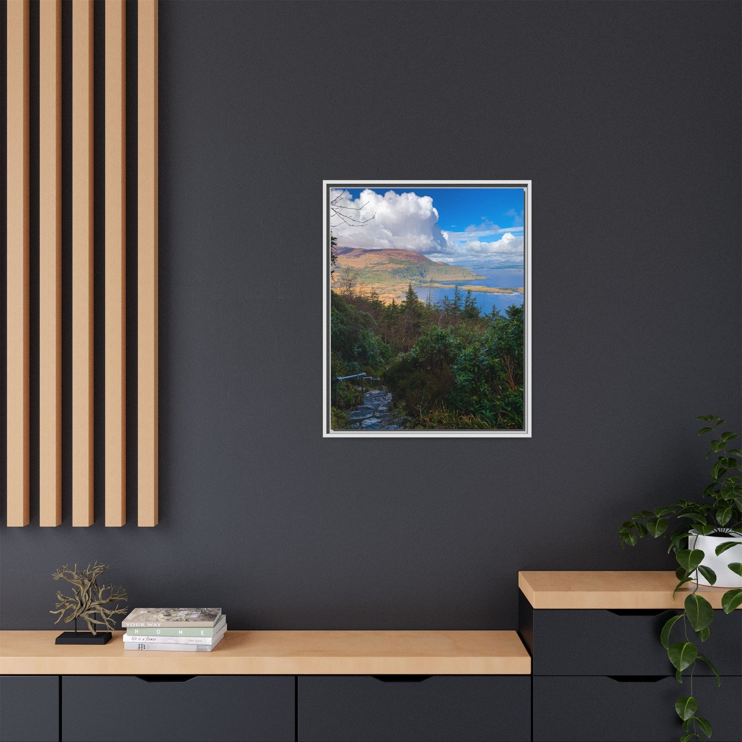 Torc Trail Stairs Matte Canvas, Framed (Multi-color)