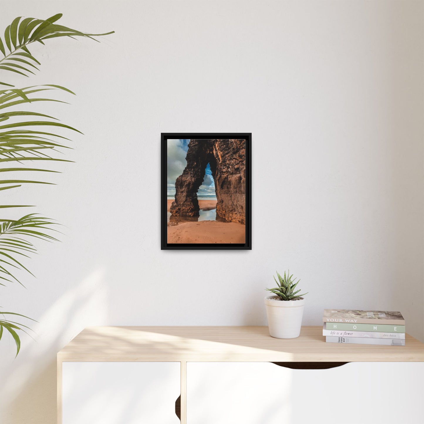 Ballybunion Cliff Matte Canvas, Framed (Multi-color)