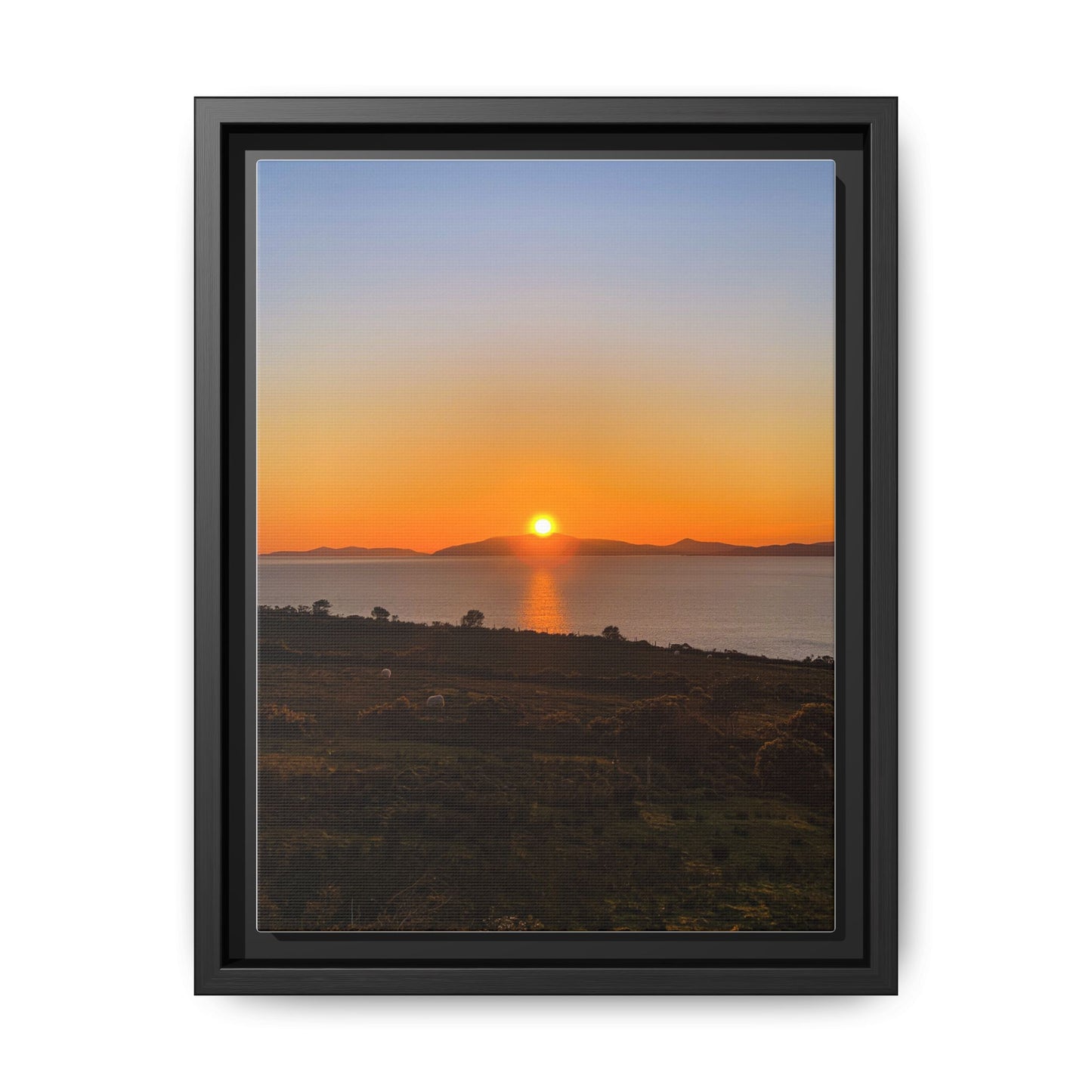 Sunset Ring Of Kerry Matte Canvas, Framed (Multi-color)