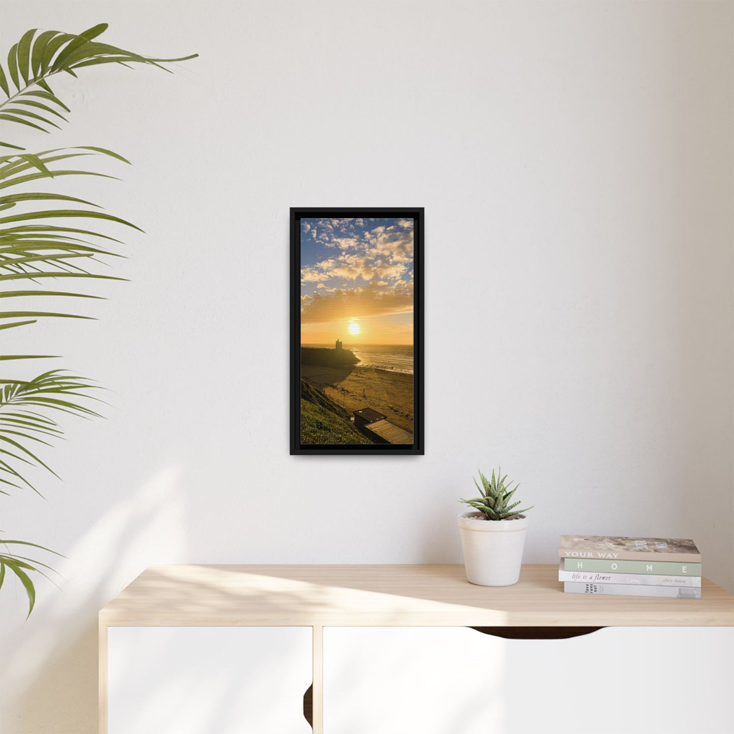 Ballybunion Sunset Castle Matte Canvas, Framed (Multi-color)