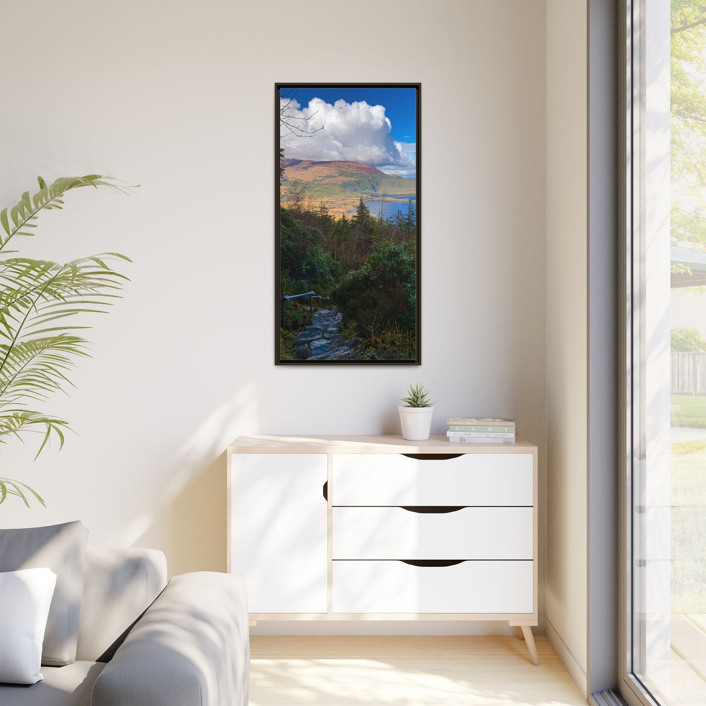 Torc Trail Stairs Matte Canvas, Framed (Multi-color)