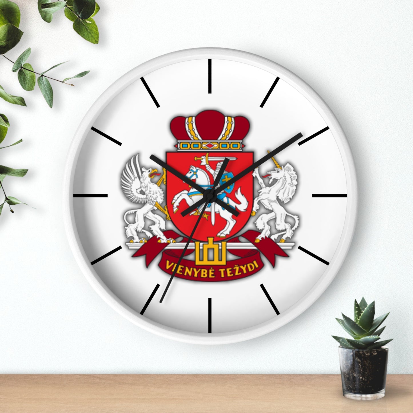 Venybe Tezydi Wall Clock - Unique Heraldic Design for Home Decor