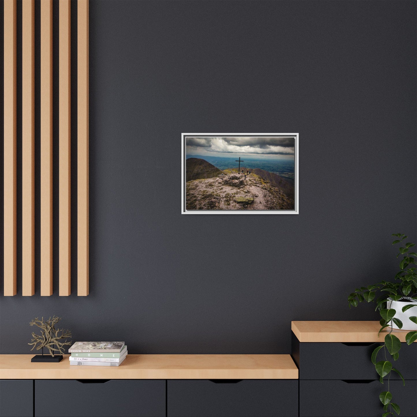 Carrauntoohil Summit Matte Canvas, Framed (Multi-color)