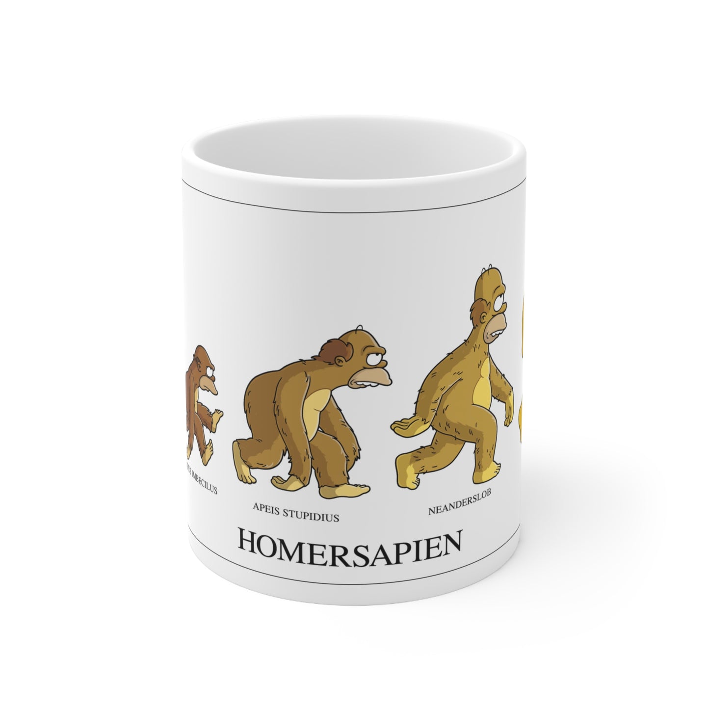 Humorous Evolution Ceramic Coffee Mugs - 11oz & 15oz - Perfect Gift for Science Lovers