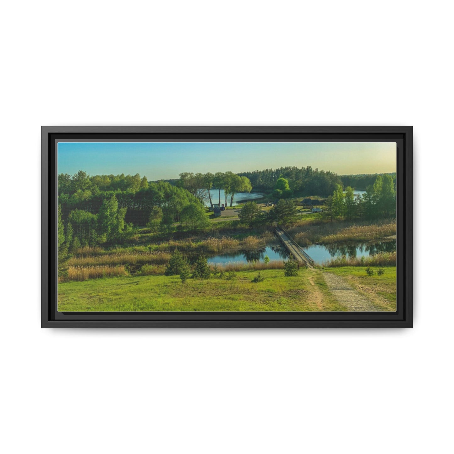 Zageres Lake Matte Canvas, Framed (Multi-color)