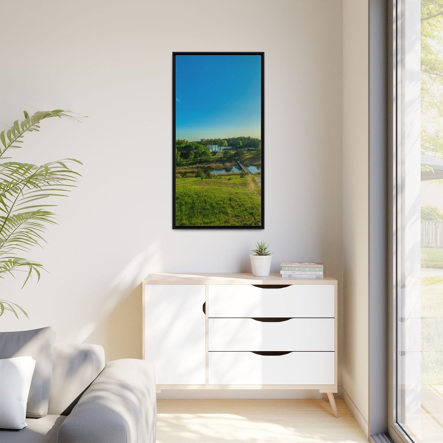 Zageres Lake Matte Canvas, Framed (Multi-color)