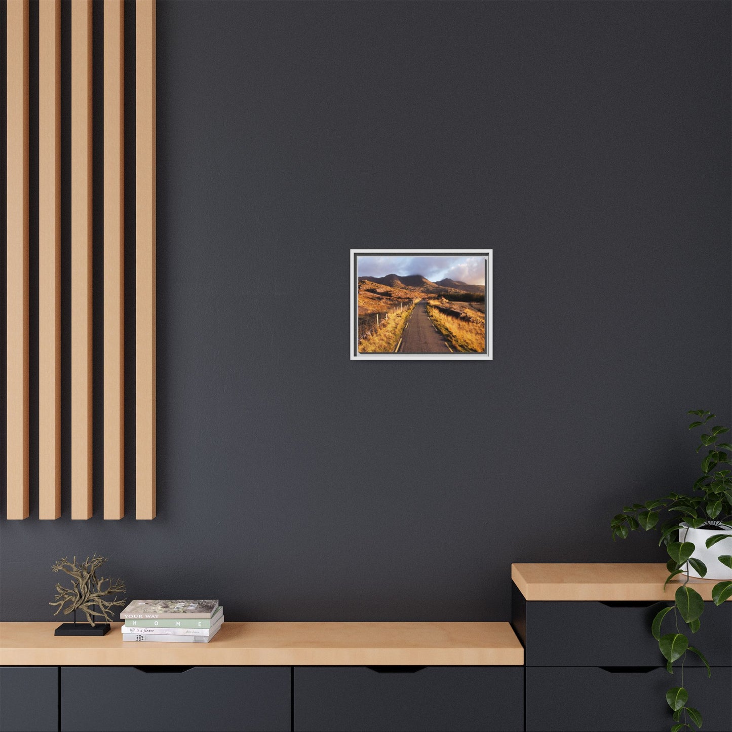 Sunset Road Matte Canvas, Framed (Multi-color)