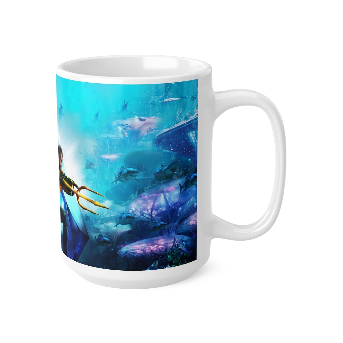 Aquatic Hero Ceramic Coffee Cups – 11oz & 15oz | Perfect Gift for Movie Fans