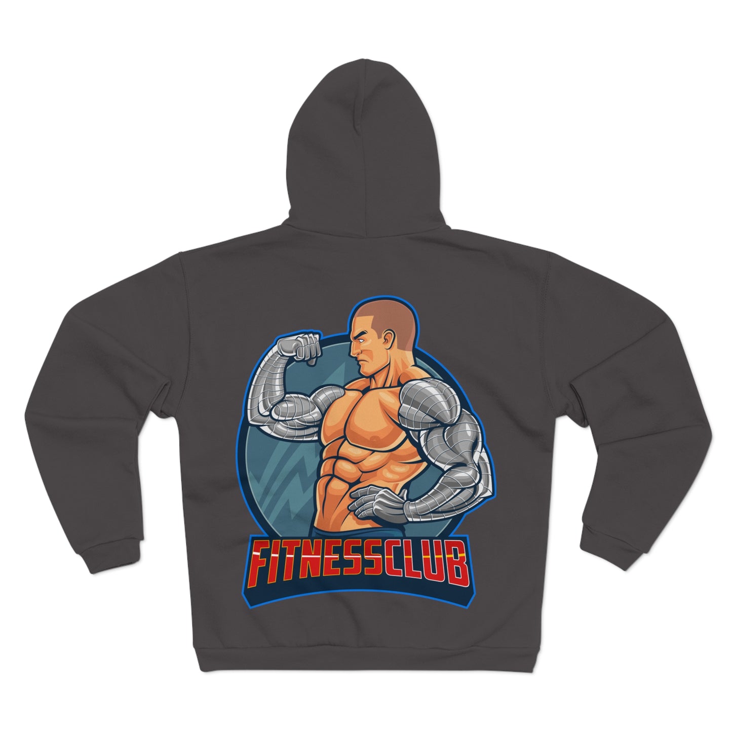 Fitness Club Unisex Hooded Zip Sweatshirt - Bold Gym Design