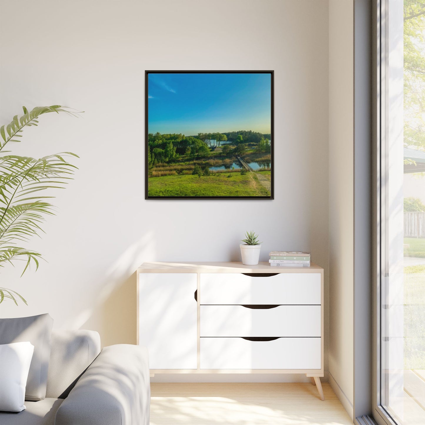 Zageres Lake Matte Canvas, Framed (Multi-color)