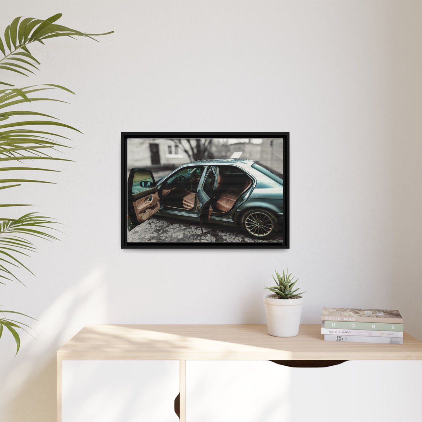 BMW 7 Matte Canvas, Framed (Multi-color)