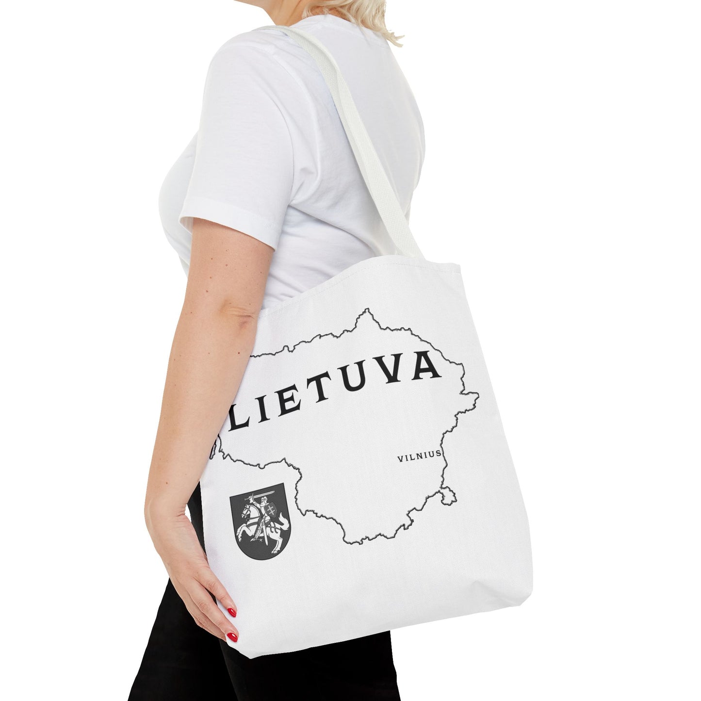 Lietuva Map Tote Bag - Stylish Travel Bag for Lithuanian Pride