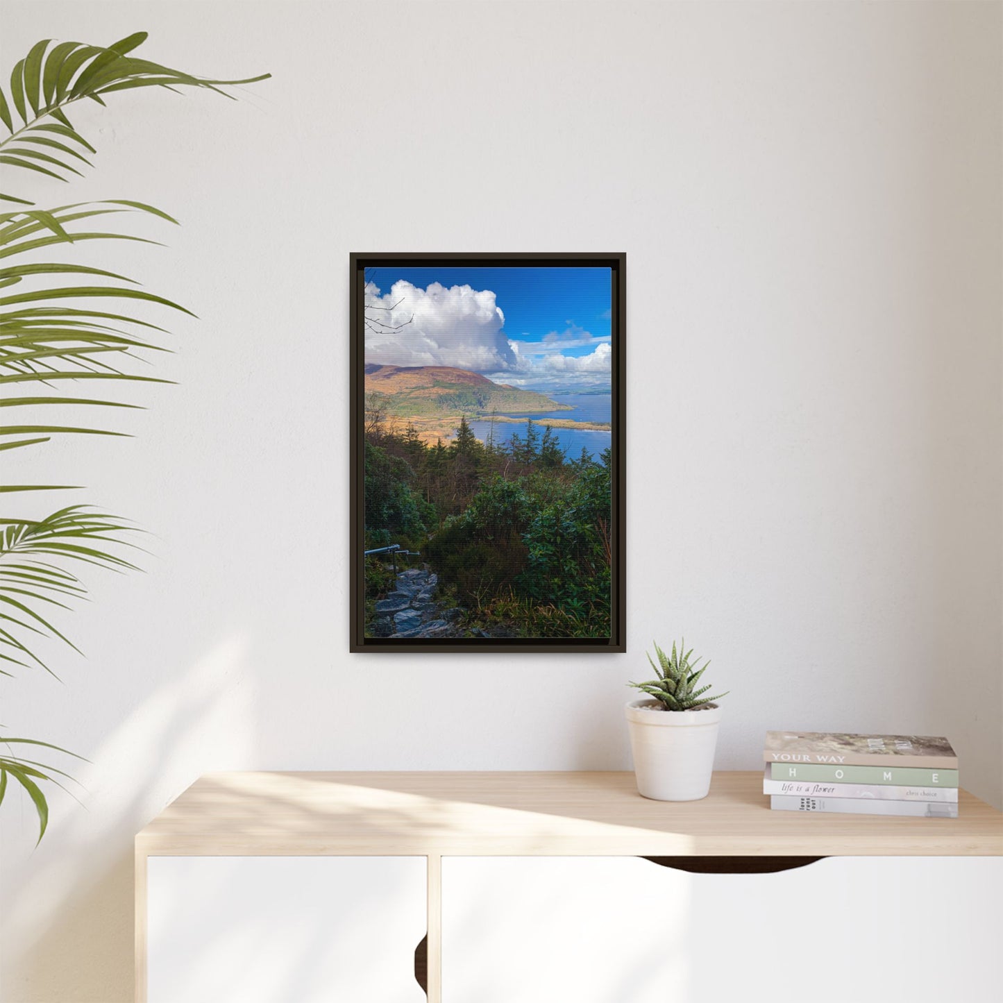 Torc Trail Stairs Matte Canvas, Framed (Multi-color)