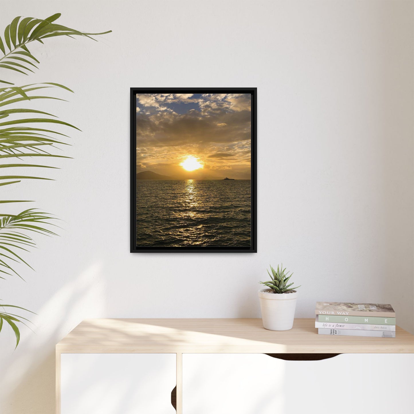 Sunset in Fenit Matte Canvas, Framed (Multi-color)