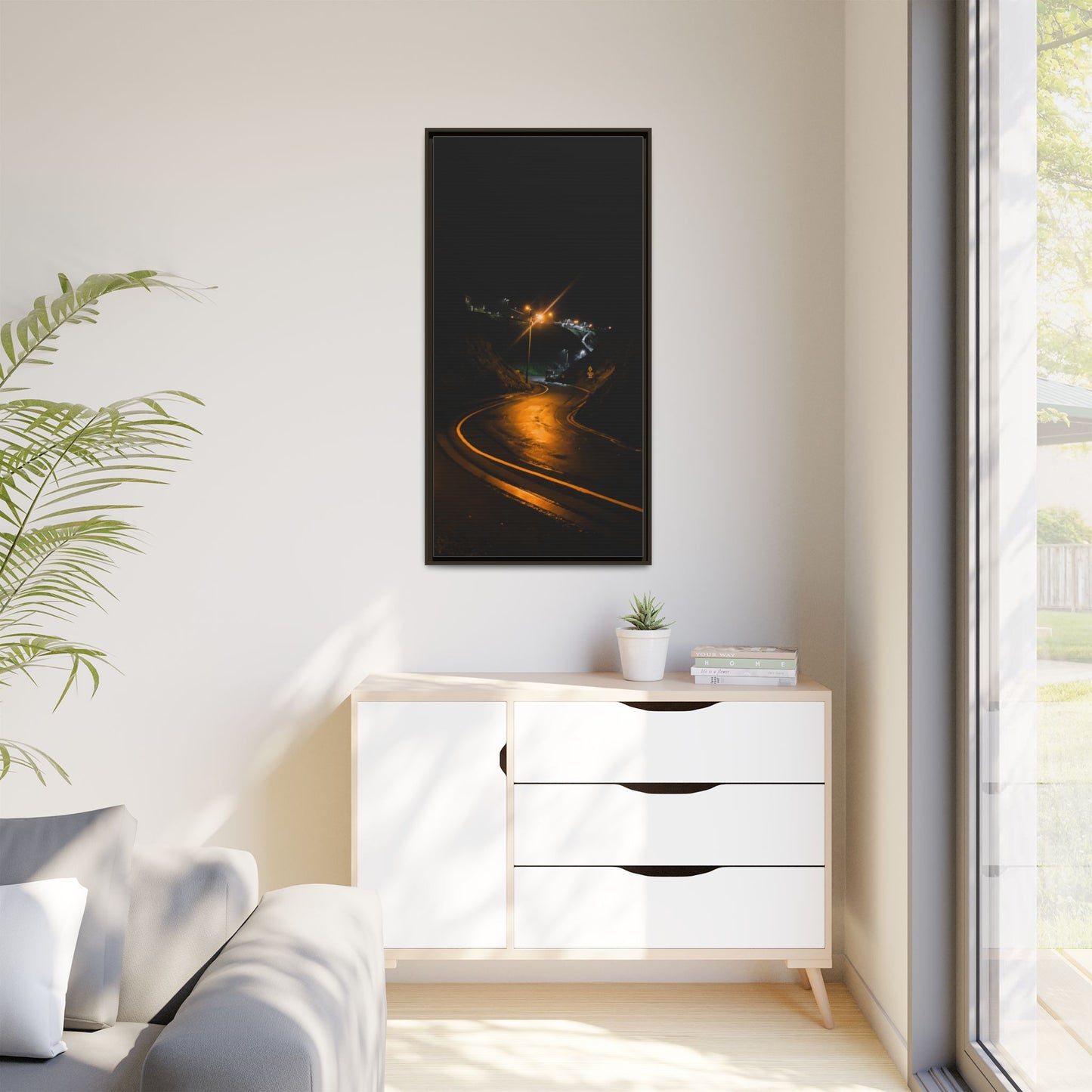 Ballybunion at Night Matte Canvas, Framed (Multi-color)