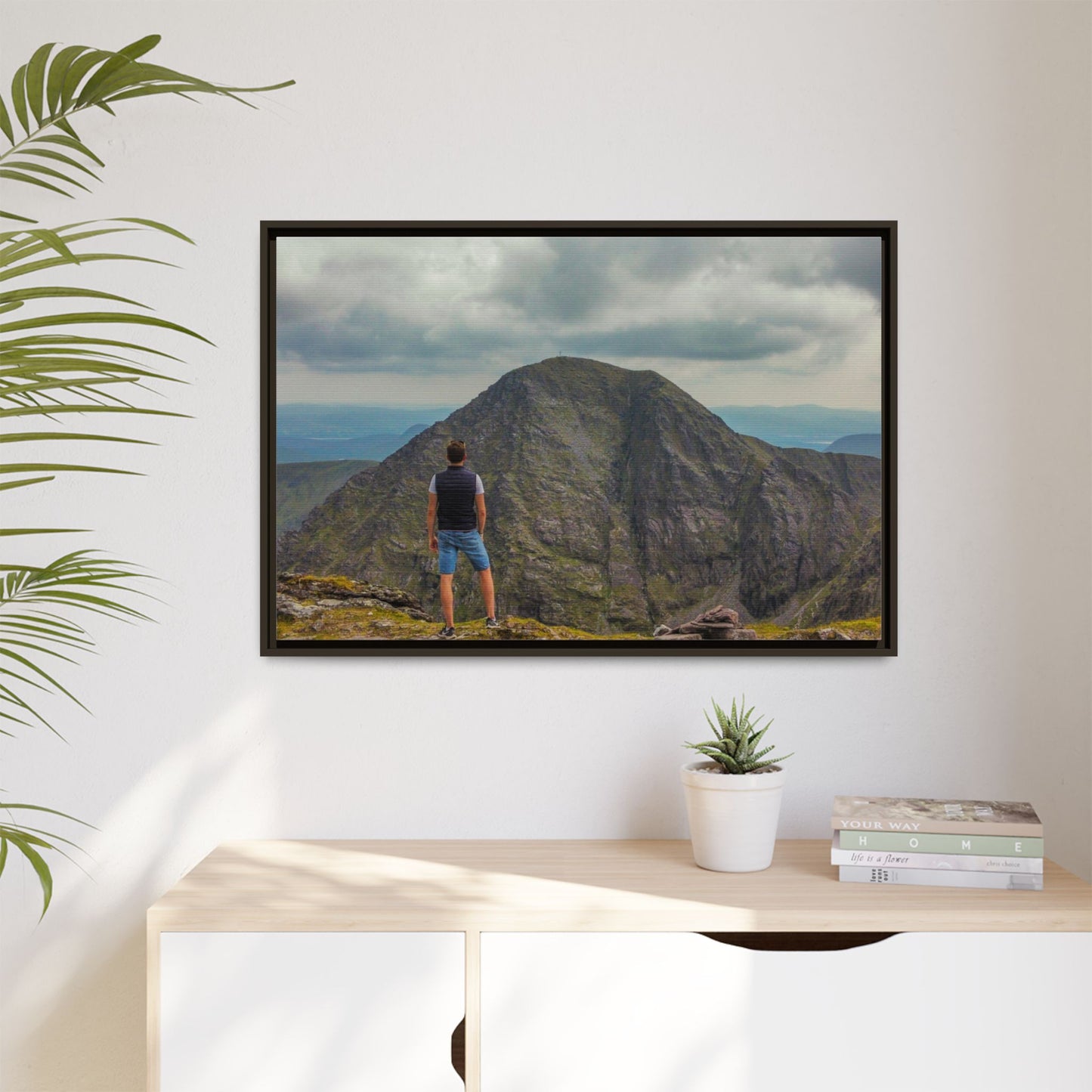 Cross On Top Matte Canvas, Framed (Multi-color)