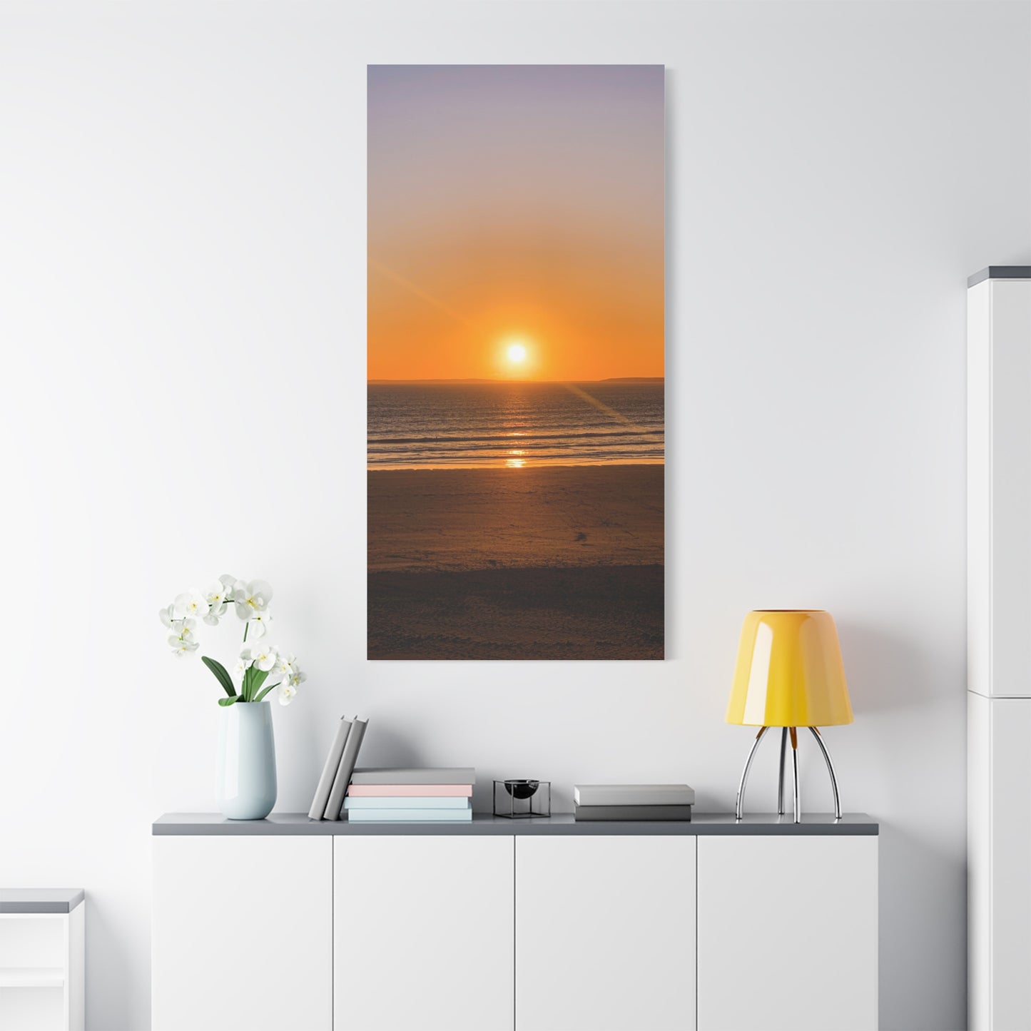 Sunset in ocean Matte Canvas, Stretched, 1.25"