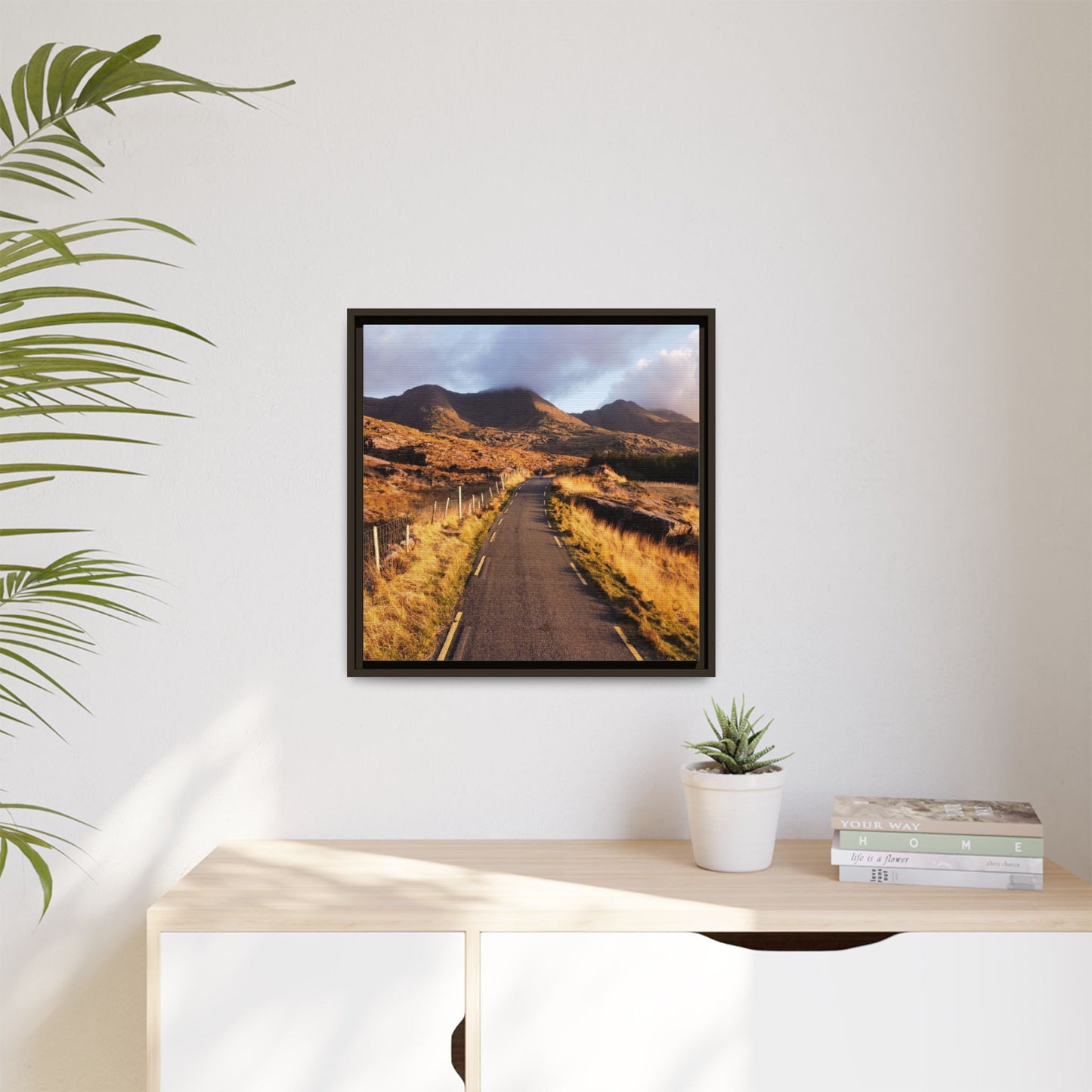 Sunset Road Matte Canvas, Framed (Multi-color)