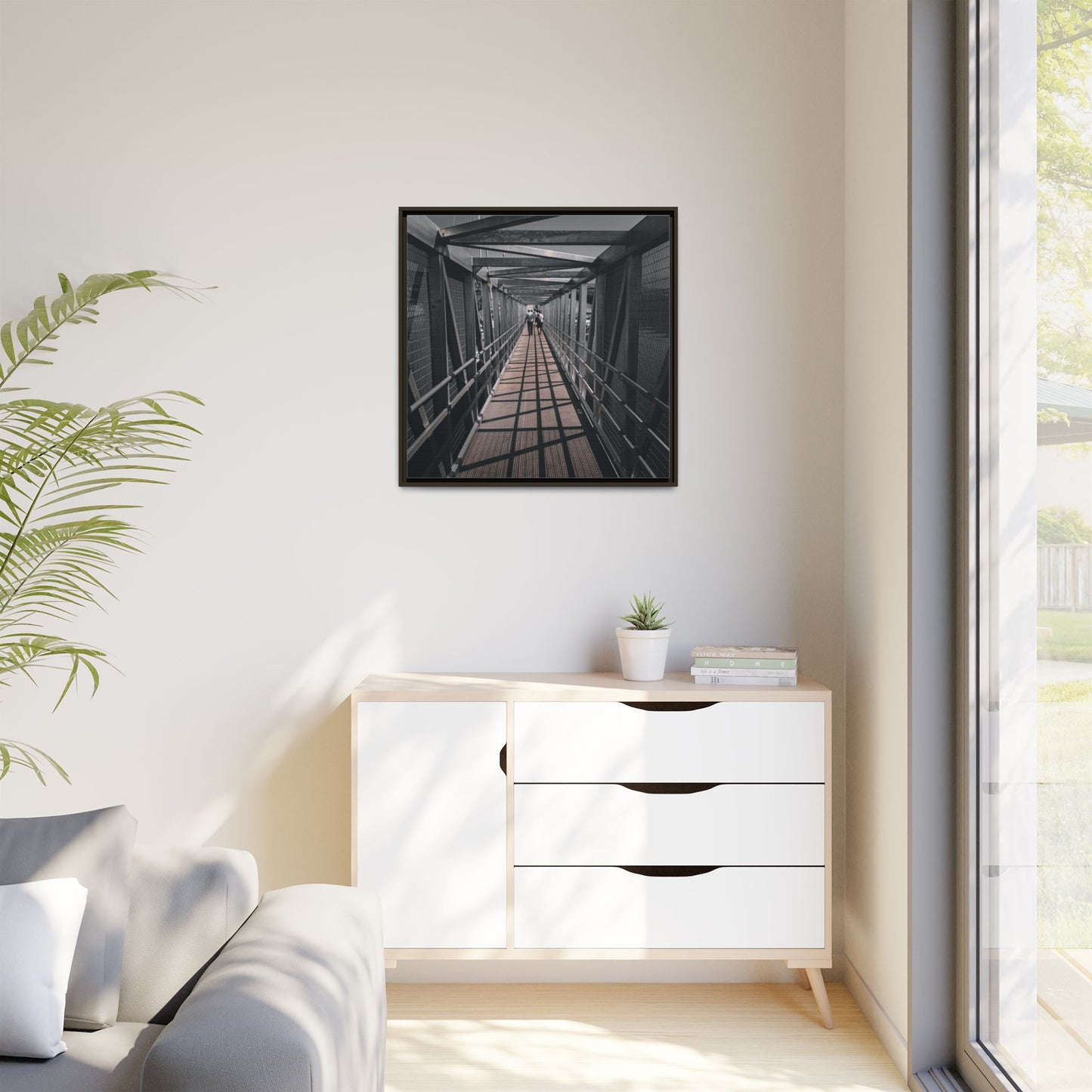 Dingle Pier Matte Canvas, Framed (Multi-color)