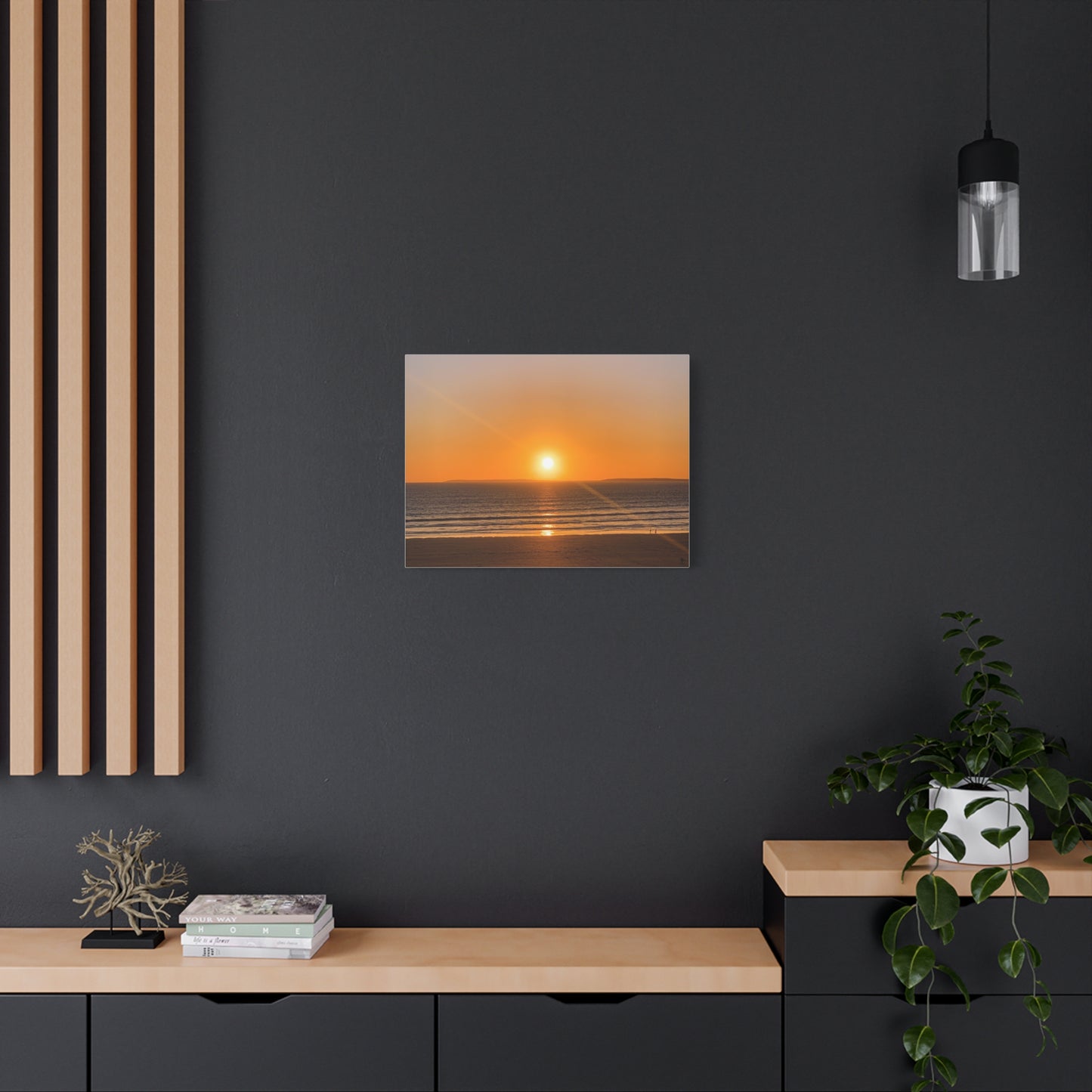Sunset in ocean Matte Canvas, Stretched, 1.25"