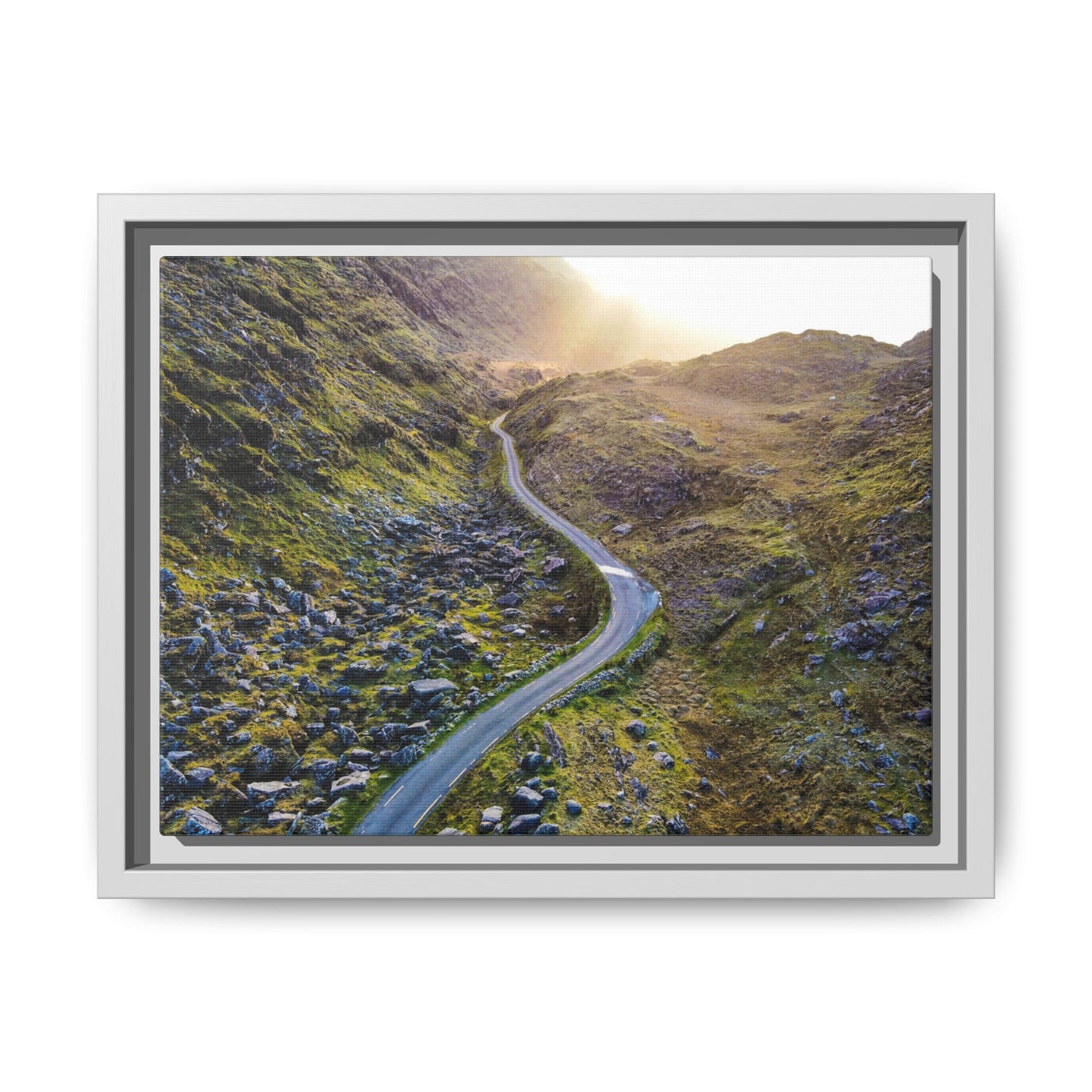 Valley Road Matte Canvas, Framed (Multi-color)