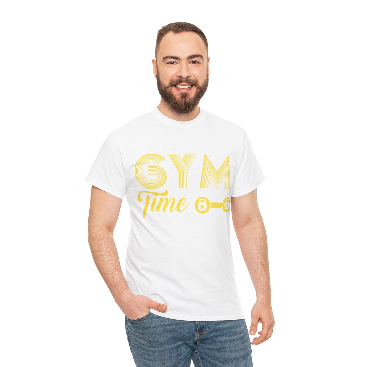 Gym Time Unisex Heavy Cotton Tee - Perfect for Fitness Lovers