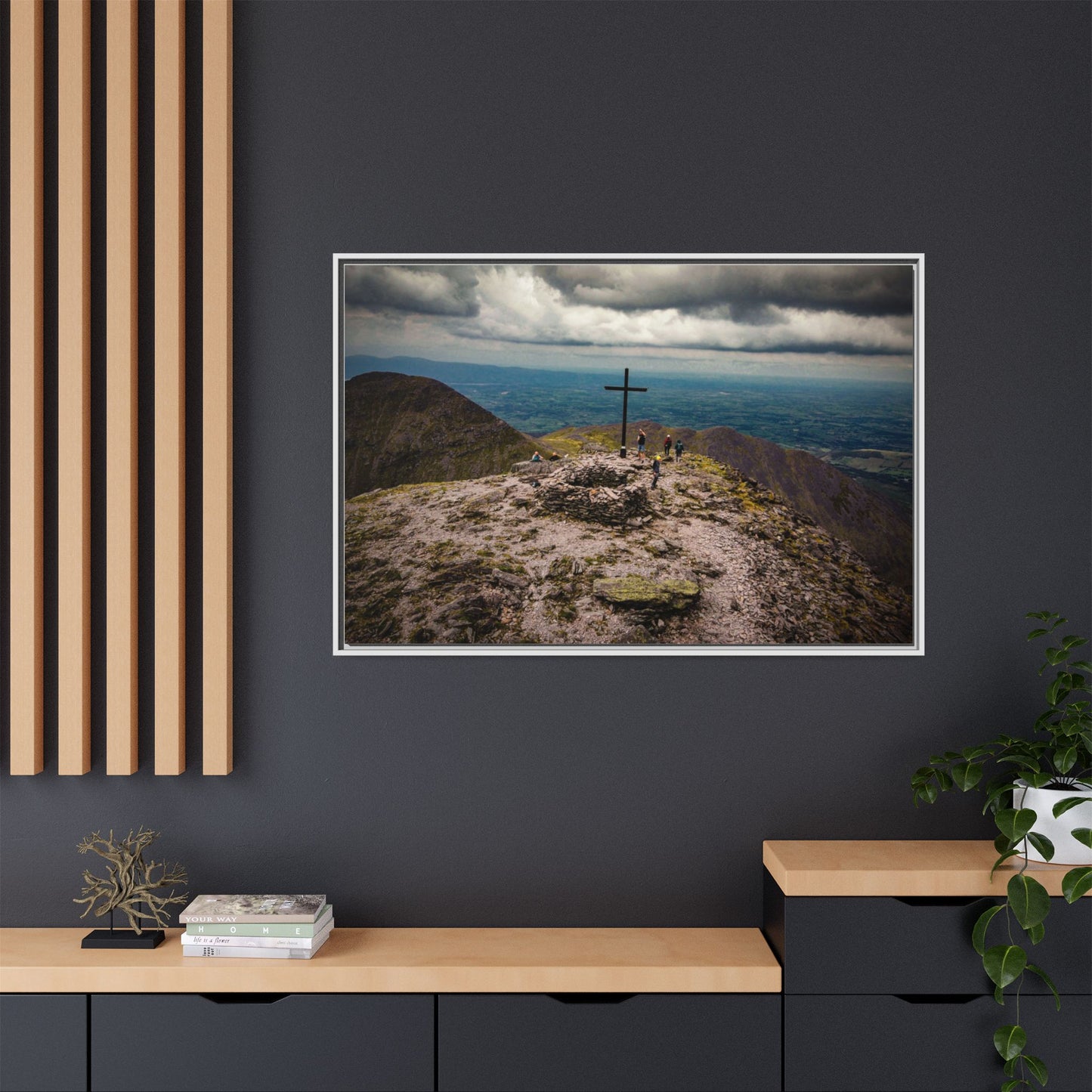 Carrauntoohil Summit Matte Canvas, Framed (Multi-color)