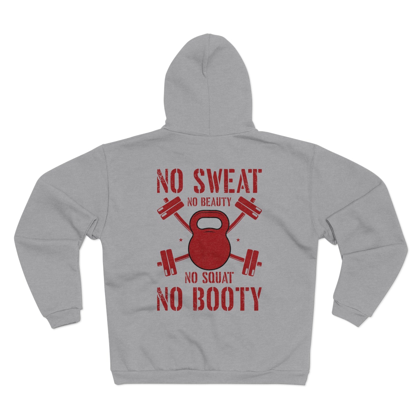 No Sweat Gym Hoodie - Unisex Zip Sweatshirt for Fitness Lovers